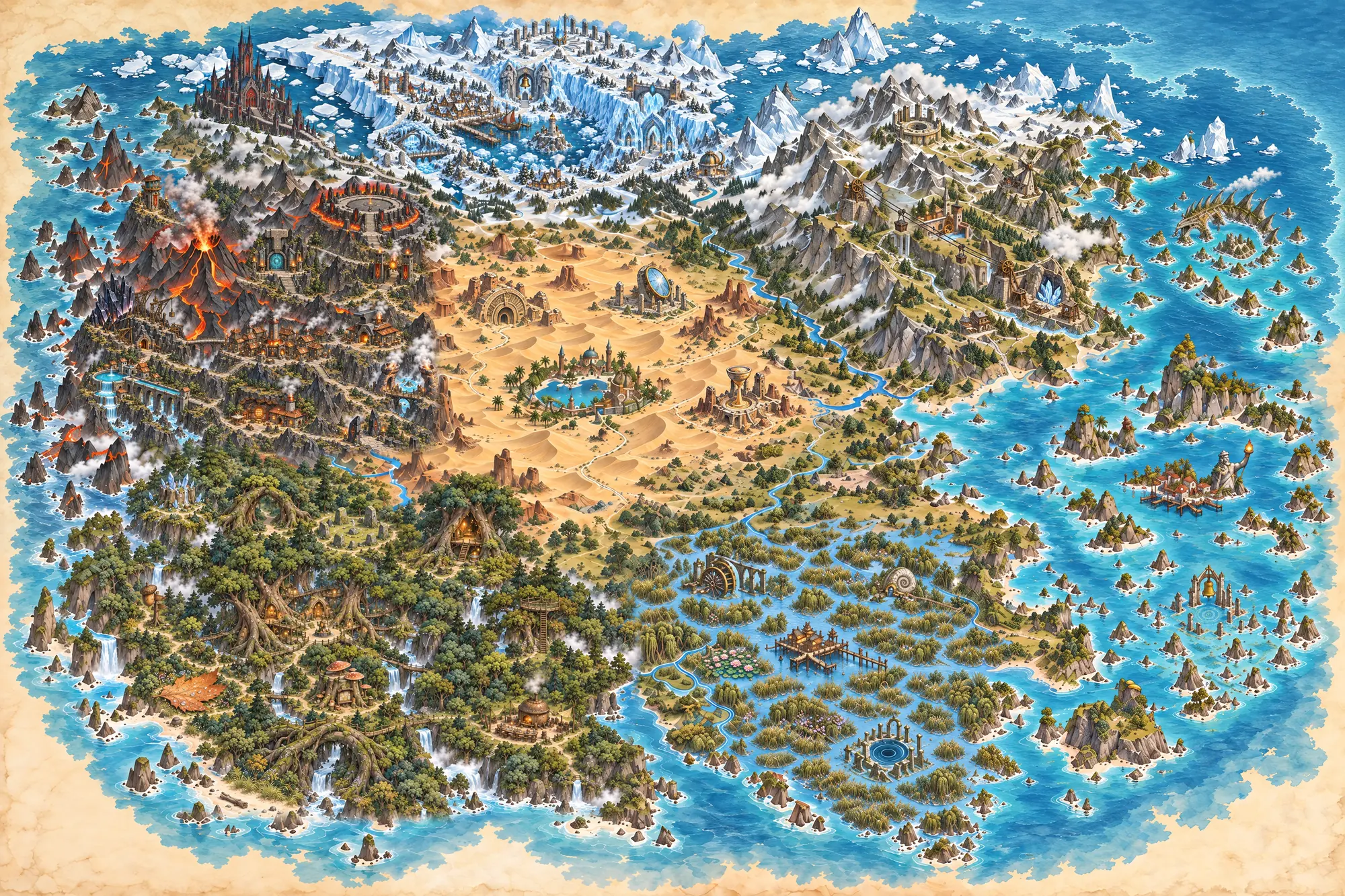 大陸の地図